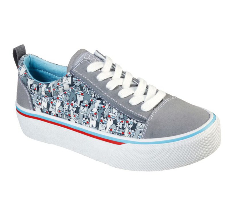 Skechers Bobs Marley - Blockmeowster - Womens Sneakers Grey/Multicolor [AU-DU6410]